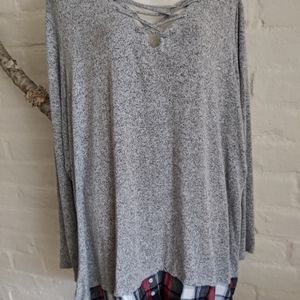 Avenue 5X 30/32 Thin Gray Sweater Flannel Spandex